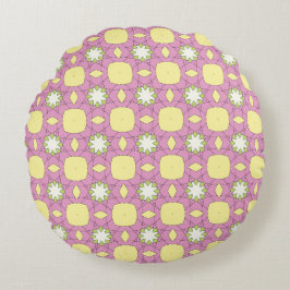 decorative pillow featuring a geometric pattern rundes kissen