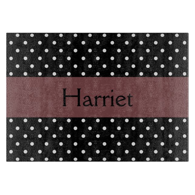 Decorative Polka Dot Print Schneidebrett (Vorderseite)