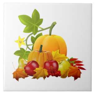 Decorative Pumpkin Harvest Keramik Tile Fliese