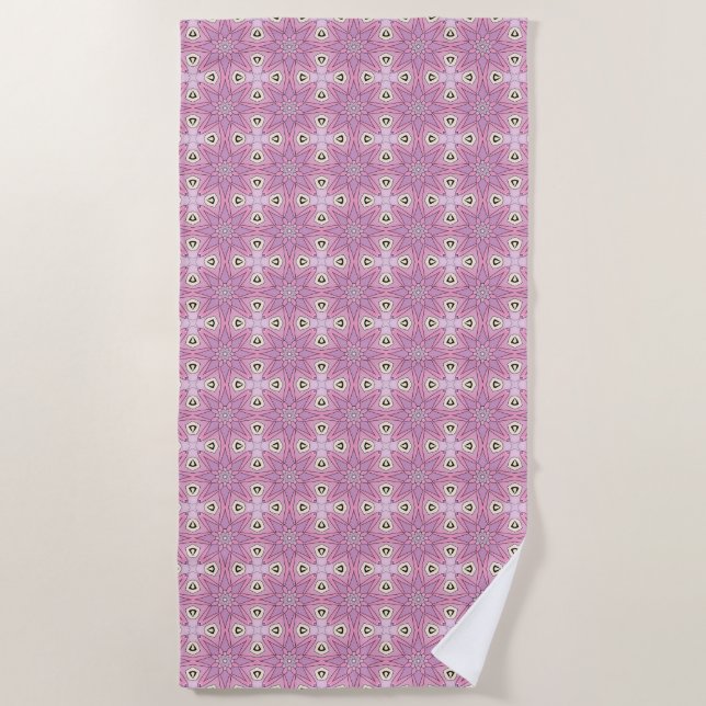 Decorative purple patterned  strandtuch (Vorderseite)