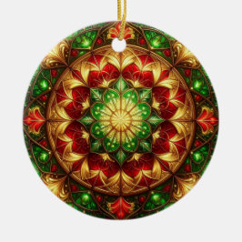Decorative Red Green Holiday Ornament