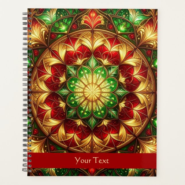 Decorative Red Green Holiday Planer (Vorderseite)
