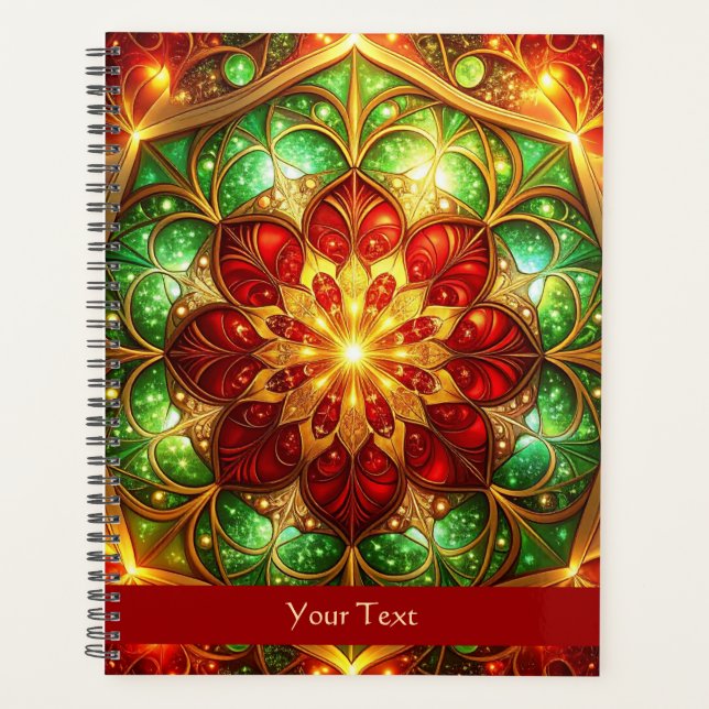 Decorative Red Green Holiday Planer (Vorderseite)