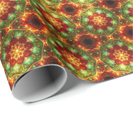 Decorative Red Green Holiday Wrapping Paper Geschenkpapier