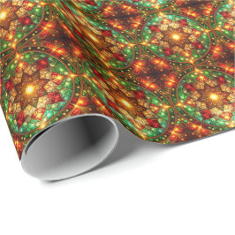 Decorative Red Green Holiday Wrapping Paper Geschenkpapier