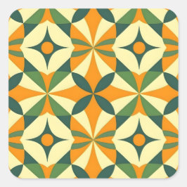 Decorative retro seamless pattern quadratischer aufkleber