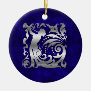 Decorative Silver Christmas Keramikornament