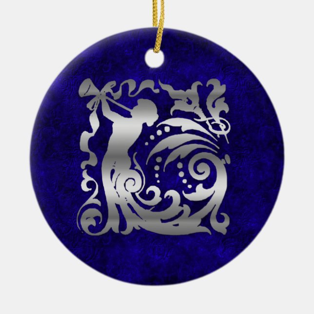 Decorative Silver Christmas Keramikornament (Vorne)