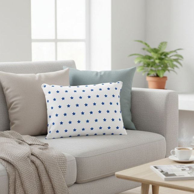 Decorative star cushion, blue sofa cushion dekokissen (Von Creator hochgeladen)