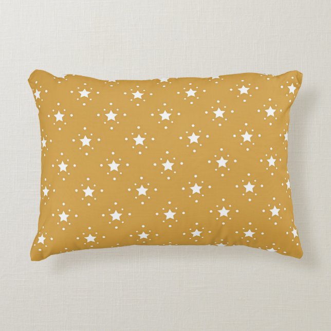 Decorative Stars on Gold Background Dekokissen (Vorderseite)