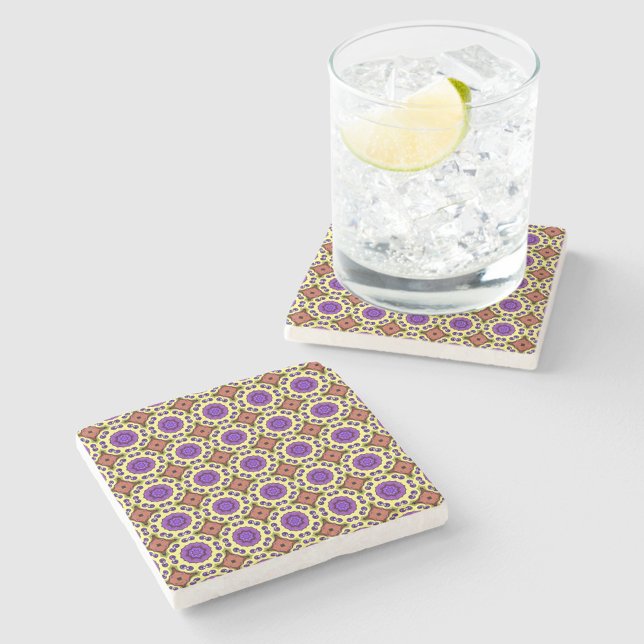 decorative symmetrical geometric pattern coaster  steinuntersetzer (Von Creator hochgeladen)