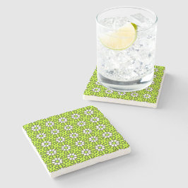 decorative symmetrical geometric pattern coaster  steinuntersetzer
