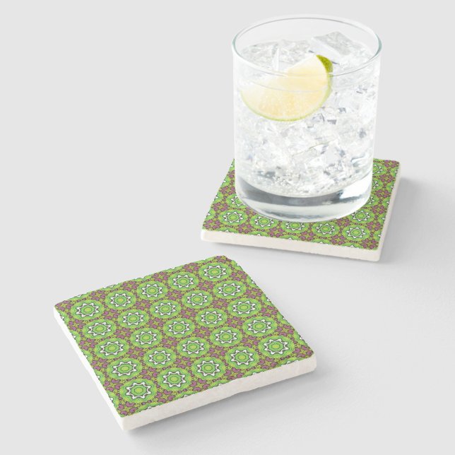 decorative symmetrical geometric pattern coaster  steinuntersetzer (Von Creator hochgeladen)