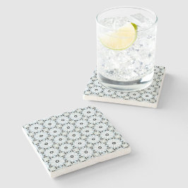decorative symmetrical geometric pattern coaster  steinuntersetzer