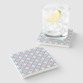 decorative symmetrical geometric pattern coaster  steinuntersetzer