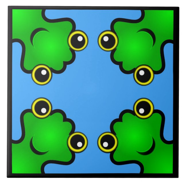 Decorative Tiles - Froschdoodle Fliese (Vorderseite)