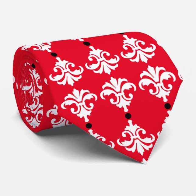 Decorative Verziert Damask Stripe Krawatte (Gerollt)