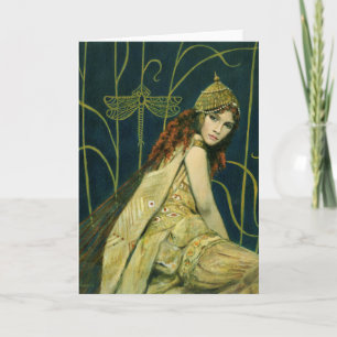 Decorative Vintage Nymph Greetings Card Karte