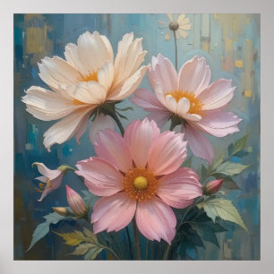 Decorative Wall Art - Blumenölgemälde #1 Poster
