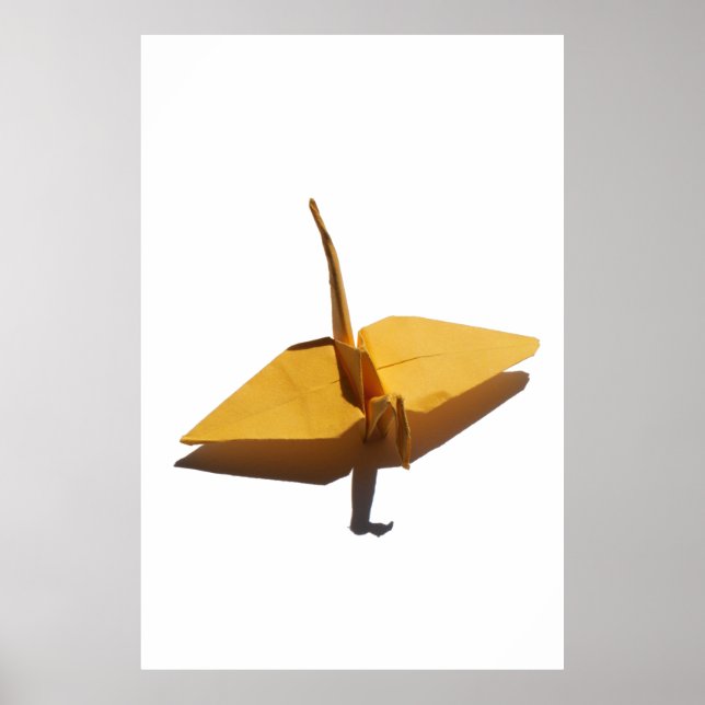 decorative wall art poster , lucky origami crane (Vorne)