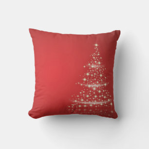 Decorative Weihnachtsgolden Glitzer Tree Rot Kissen