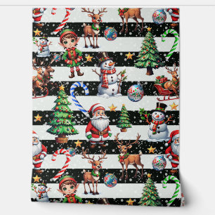 Decorative Weihnachtsstreifen Tapete