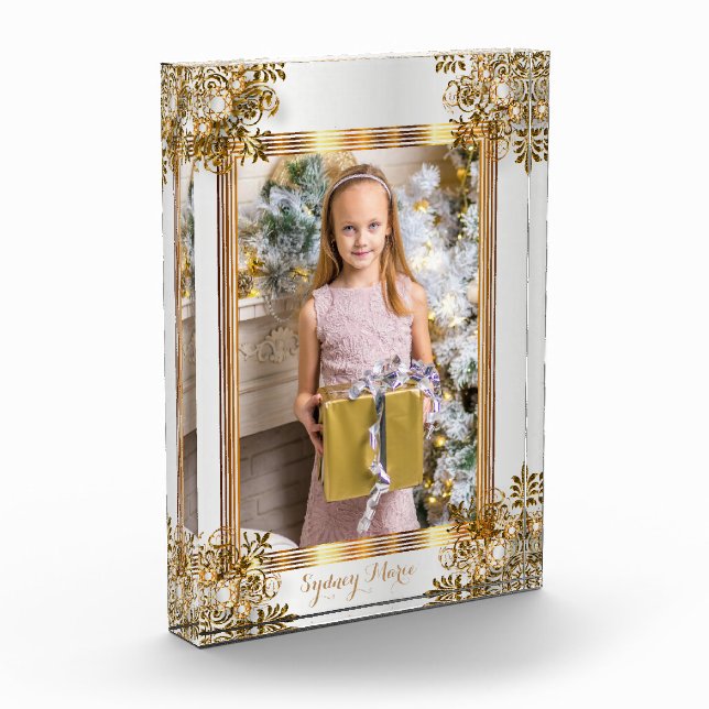 Decorative White & Gold Verziert - DIY-Foto Fotoblock (Links)