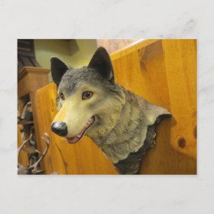 Decorative Wolf Head Postkarte