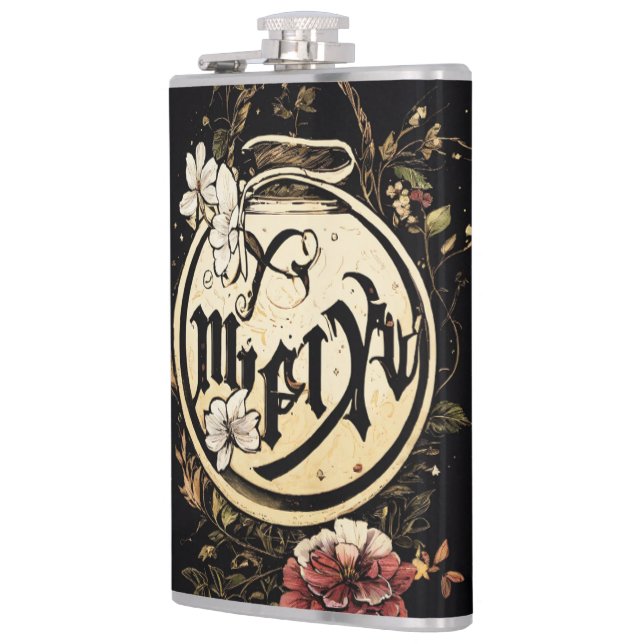 #decorativeflaskVinylWrappedFlask Flachmann (Links)