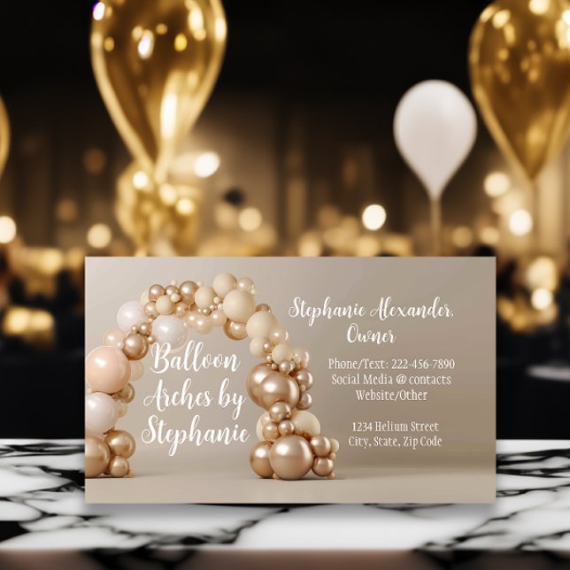 Decorator des Balloon Arch Artist Party Visitenkarte (balloon artist party planner decorator business card)
