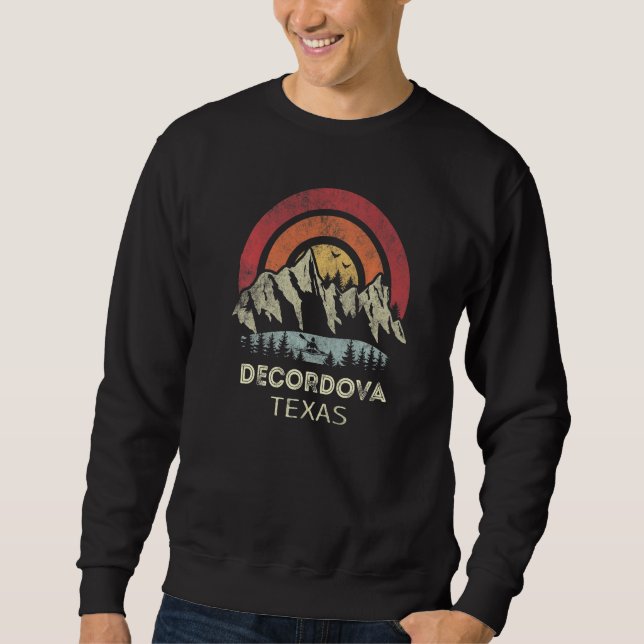 Decordova Texas Mountain Sunset Sunrise Kayaking   Sweatshirt (Vorderseite)