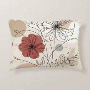 Decorfarbene Minimalistische Terrakotta und Neutra Dekokissen