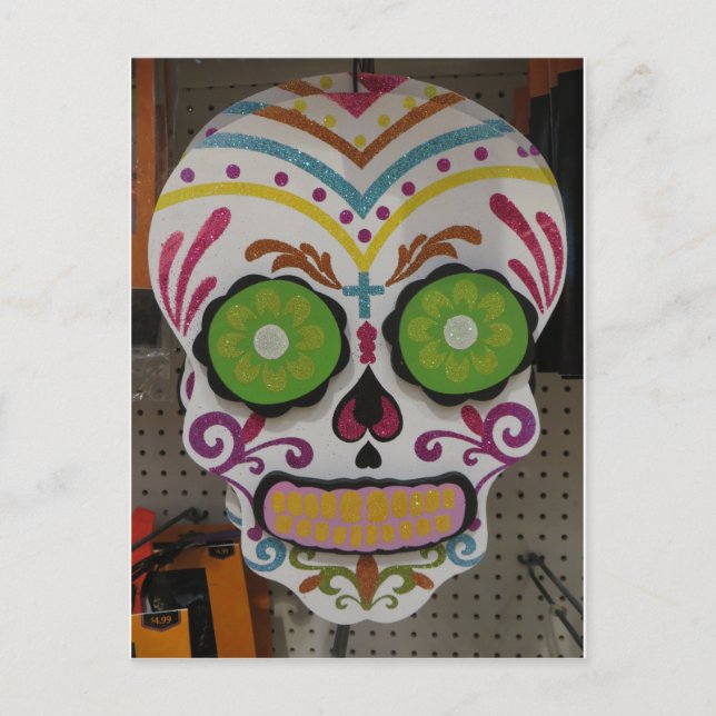 Decorierter Schädel Postkarte (Vorderseite)