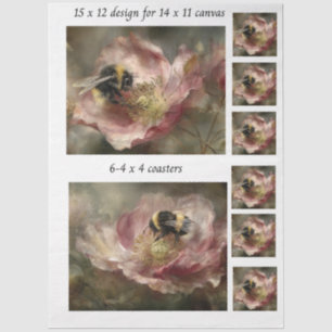 Découpage 11x14 Design für Leinwand Hummel Seidenpapier