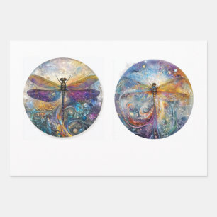 Decoupage 12" Circular Rounds Dragonflies Geschenkpapier Set