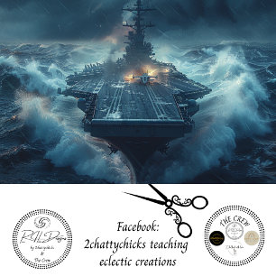 Découpage 250. Amerikanischer Flugzeugträger Sturm Seidenpapier