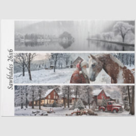 Decoupage 26x6" Winter Collection Handsaw Designs Seidenpapier