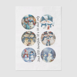 Decoupage 3" Snow Globe Mould Christmas Seidenpapier