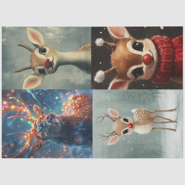 Decoupage 4 Scrapbooking Weihnachtsbaum Seidenpapier (Vorderseite)