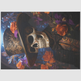 Decoupage Adorned Lord Aurelius Skeleton Seidenpapier