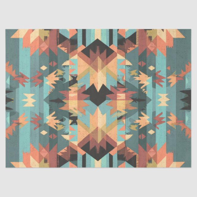 Decoupage Amerikanische Ureinwohner Textile Art Seidenpapier (Vorderseite)