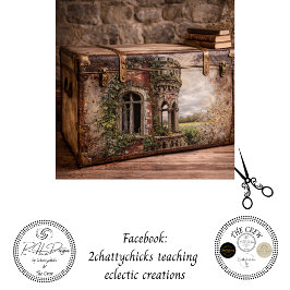 Decoupage Ancient Irish Castle Overgrown Ivy  Seidenpapier