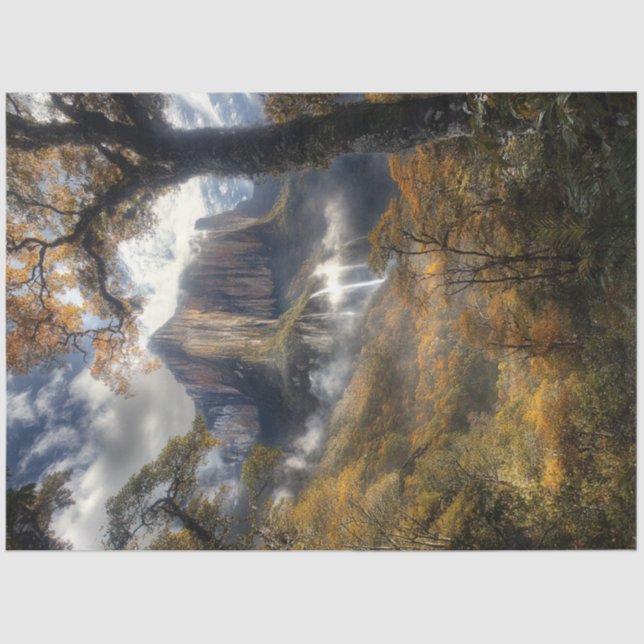 Decoupage Angel Falls Waterfall Venezuela Seidenpapier (Vorderseite)