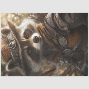 Decoupage Anthropomorphe Raccoon Robyn Hood Seidenpapier