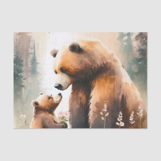 Decoupage Aquarellbärenliebhaber Seidenpapier (Vorderseite)