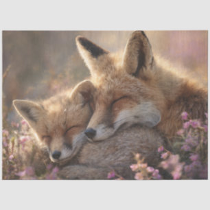 Decoupage Baby Fox geschützt durch Pater Fox Seidenpapier