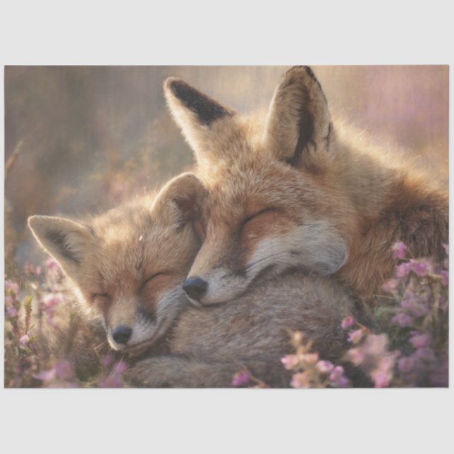 Decoupage Baby Fox geschützt durch Pater Fox Seidenpapier (Vorderseite)