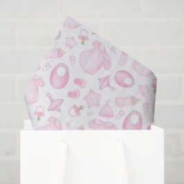 Decoupage Baby Girl Dusche Rosa Seidenpapier