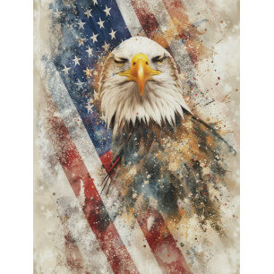 Decoupage Bald Eagle American Flag Prix Seidenpapier