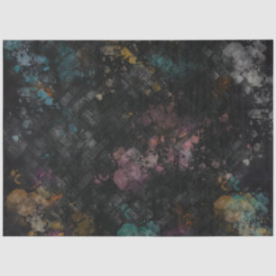 Decoupage Black Textured Imitats Lila, Gelb, Aquam Seidenpapier